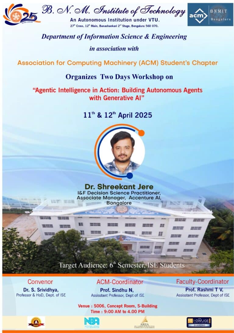Organized Two Days Workshop on "Agentic Intelligence in Action ...